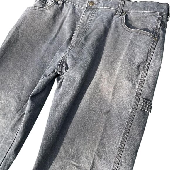Vintage Y2K Dickies Grey Carpenter Pants Baggy Wide Leg Workwear 34x30 - Picture 3 of 8
